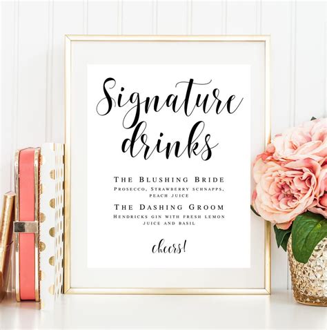 Signature Drink Template