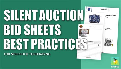 Silent Auction Bid Sheet Best Practices 9