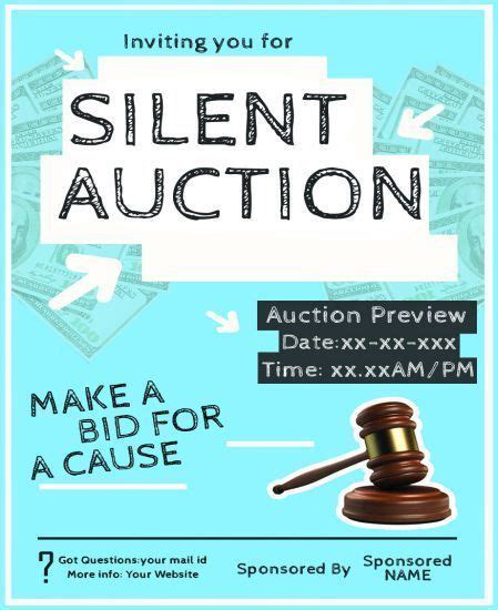 Silent Auction Poster Template Example 10