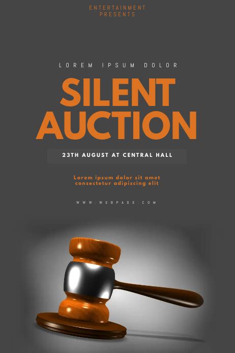 Silent Auction Poster Template Example 2