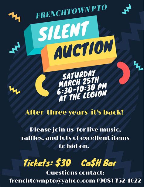 Silent Auction Poster Template Example 6