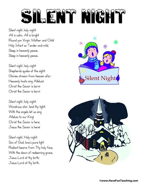 Silent Night Lyrics JPEG Design