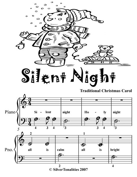 Silent Night Piano Keys