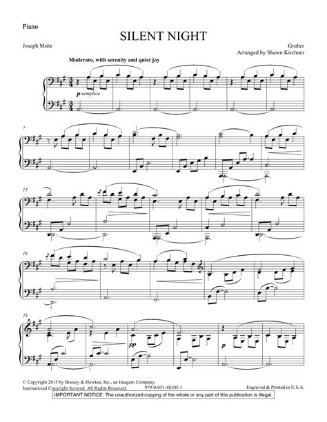 Silent Night Piano Sheet Music