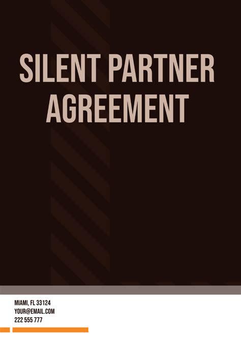 Silent Partnership Agreement Template 5