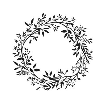 Intricate Floral Wreath Pattern for Silhouette Scroll Saw