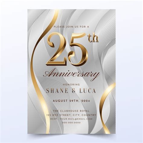 Silver Anniversary Invitation