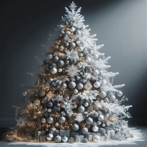 Silver Christmas Tree Monochromatic