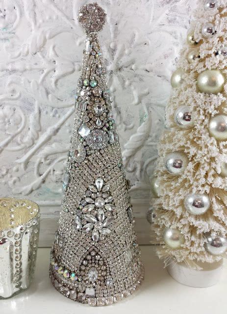 Silver Christmas Tree Rhinestones