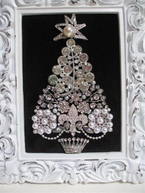 Silver Christmas Tree Rhinestones