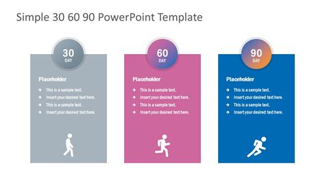 Simple 90-day plan template in PowerPoint