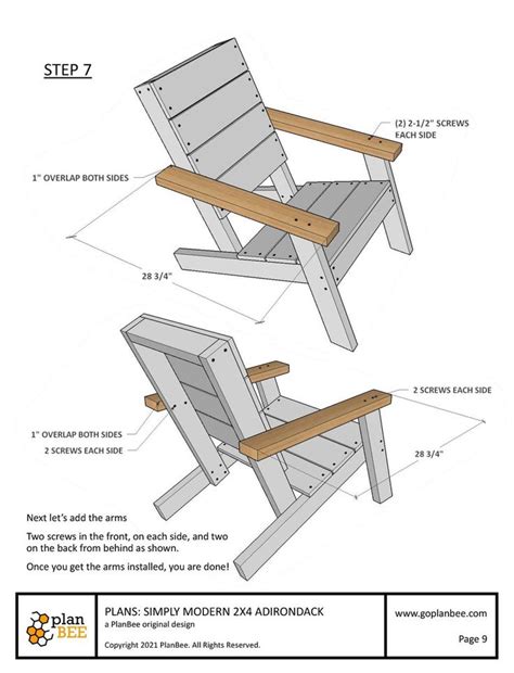 Simple Adirondack chair template