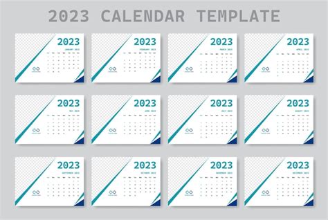 Simple and clean calendar template