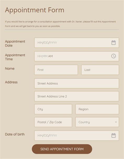 Simple Appointment Booking Form