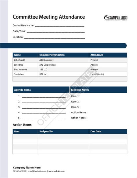 Simple Attendance Sheet