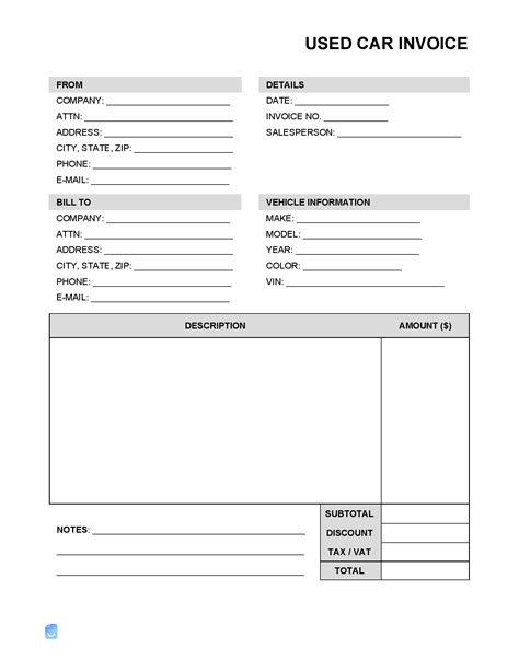 Simple Auto Invoice Template