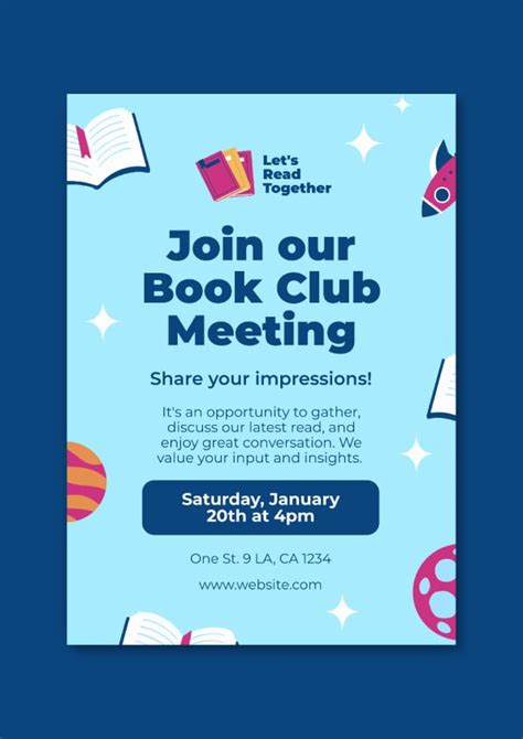 Simple Book Club Flyer