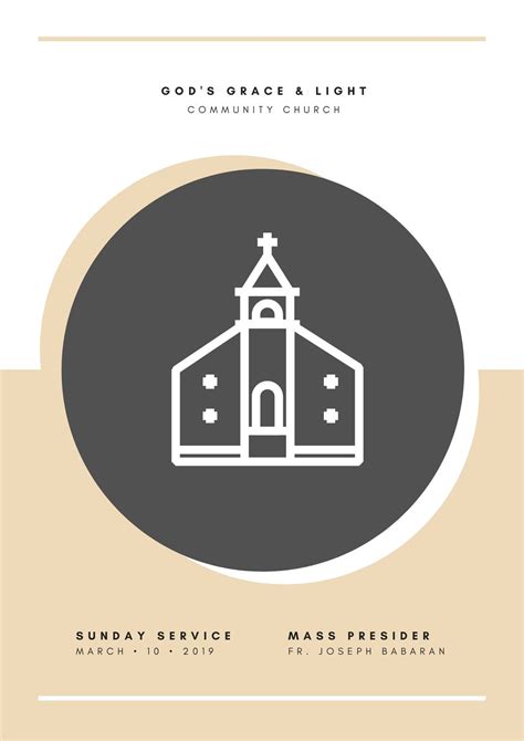 Simple Church Program Template