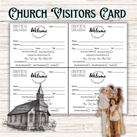 Simple Church Visitor Card Template