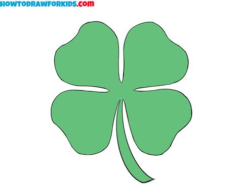 Simple Clover Coloring Page