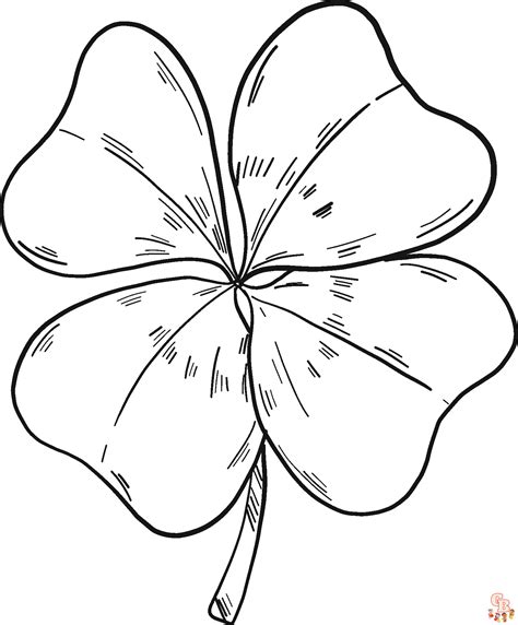 Simple Clover Coloring Page