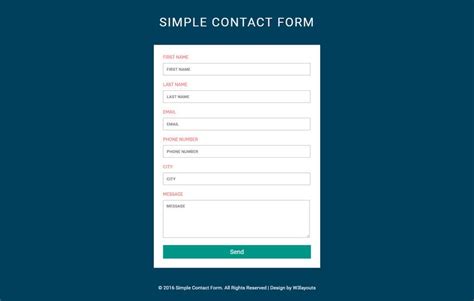 Simple Contact Form