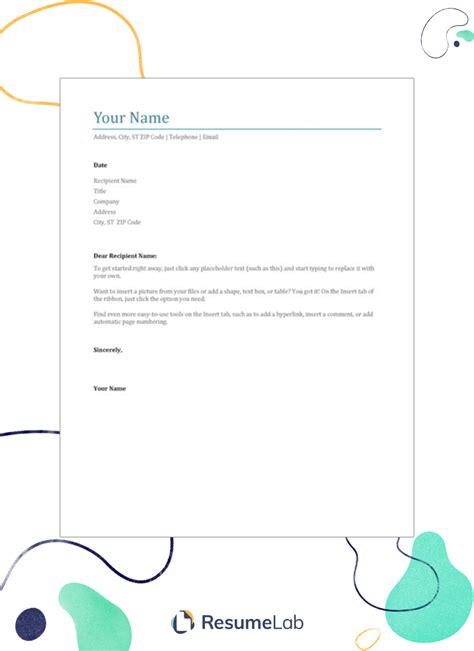 Simple Cover Letter Templates