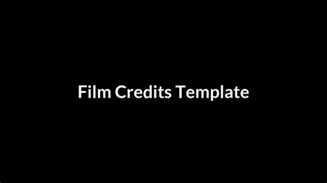 Simple Credits Template