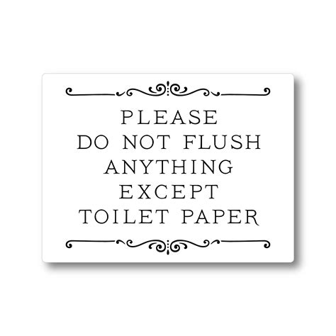 A simple Do Not Flush sign template