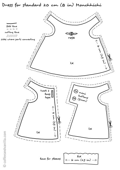 Simple doll dress pattern