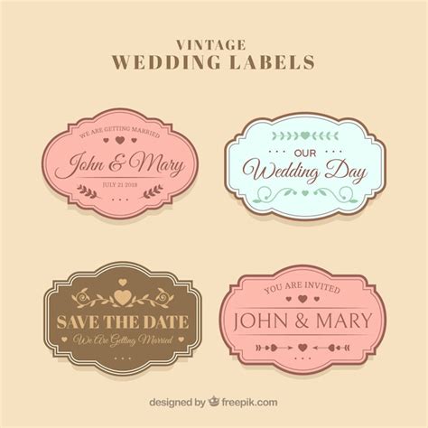 Simple Elegance Wedding Labels