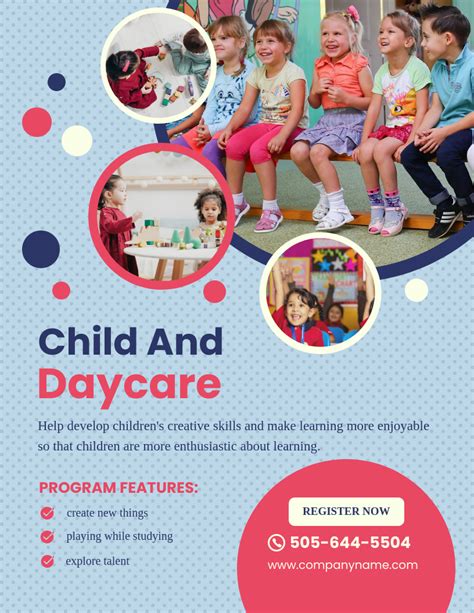 Simple and Elegant Daycare Flyer Template