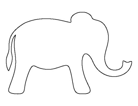 Simple Stuffed Elephant Pattern Template