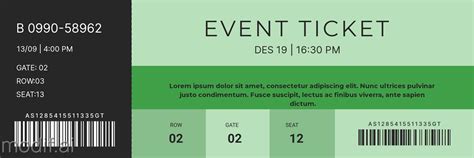 Simple Event Ticket Template