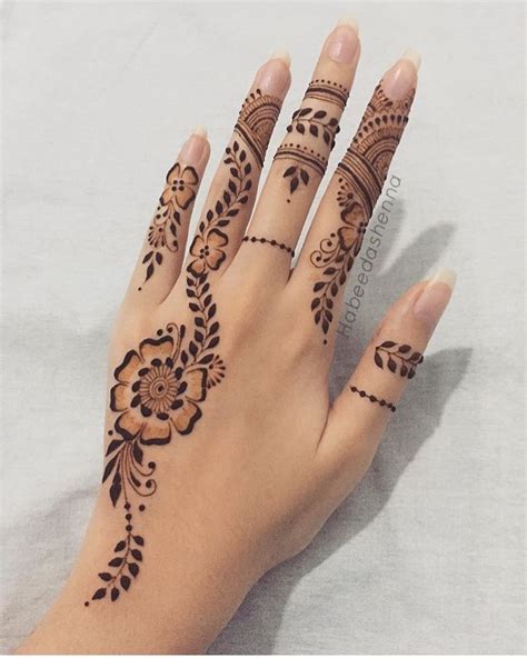 Simple Floral Henna Template Gallery 2