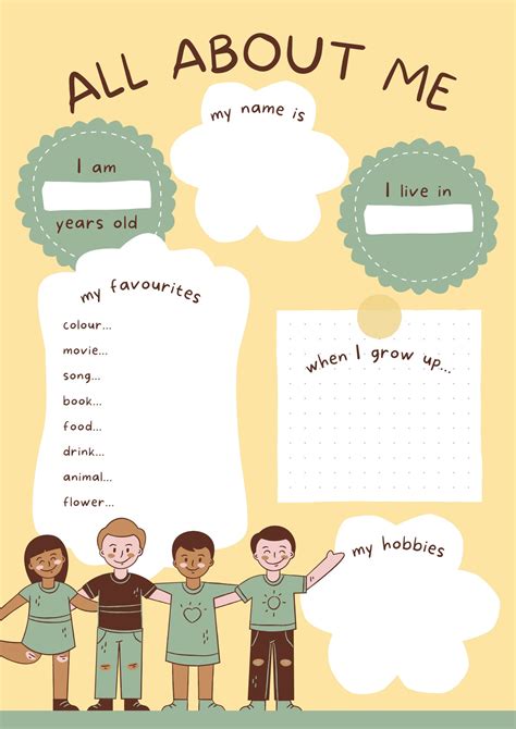 Simple and Focused About Me Poster Template