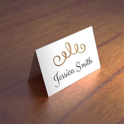 Simple Folded Name Card Template