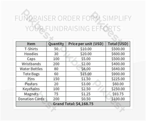 Simple Order Form Template