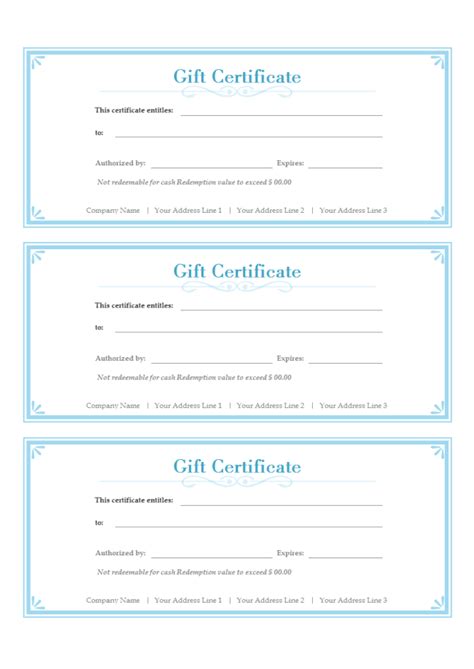 Simple Gift Certificate Template