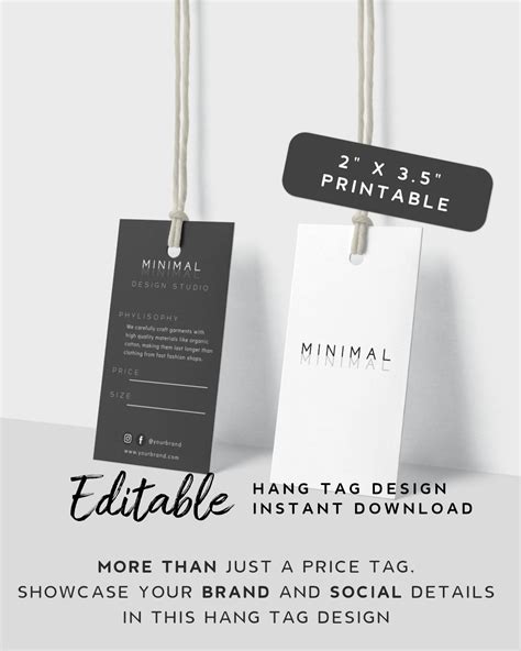 Simple hang tag design example