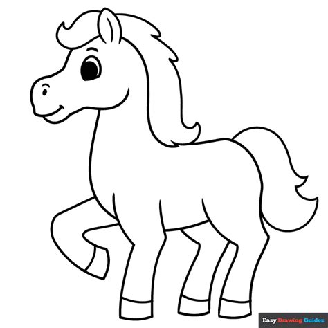 Simple Horse Coloring Pages