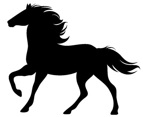 Simple horse silhouette pumpkin carving template