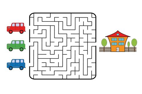 Simple House Maze for Kids