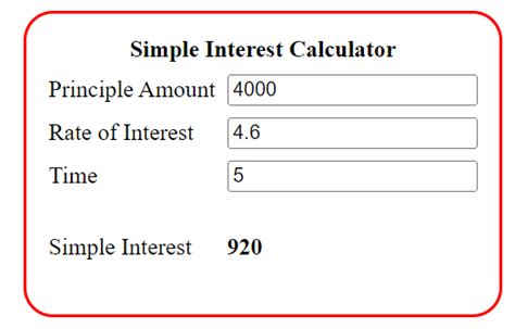 Programming Simple Interest Calculator