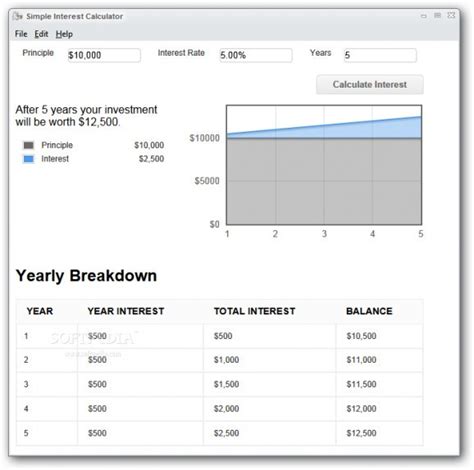 Simple Interest Software