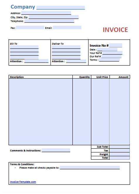 Simple Invoice Template for Mac