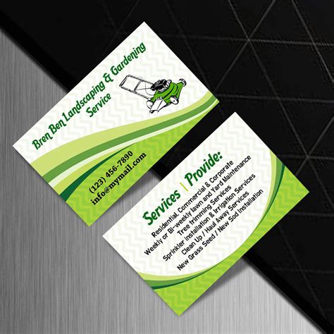 Simple Landscaping Business Cards