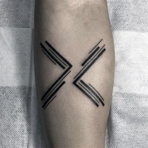 Simple line work tattoos for men