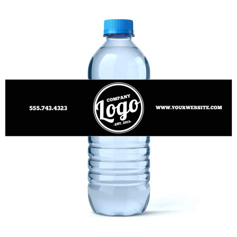 Simple and Modern Water Bottle Label Template