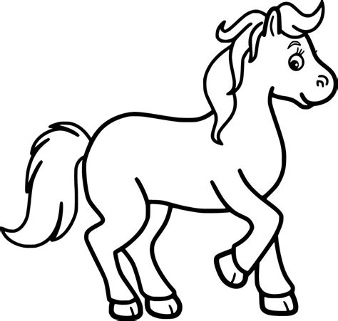 Simple Pony Coloring Pages